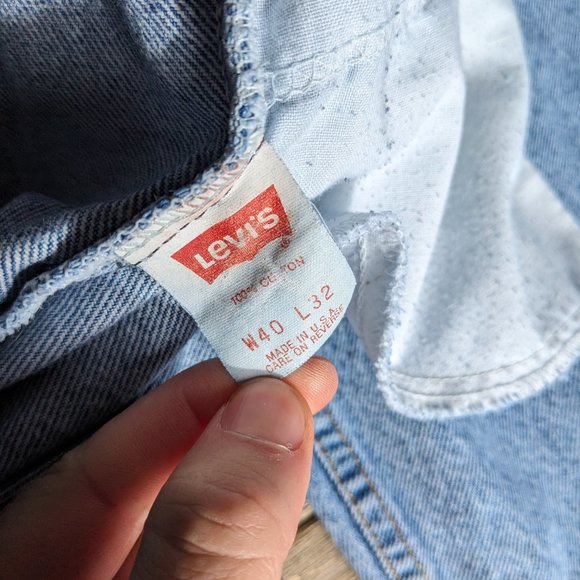 Vintage 90's LEVI Strauss & Co Orange Tab 550 Relaxed Jeans 40x32 (x2) - Picture 7 of 7